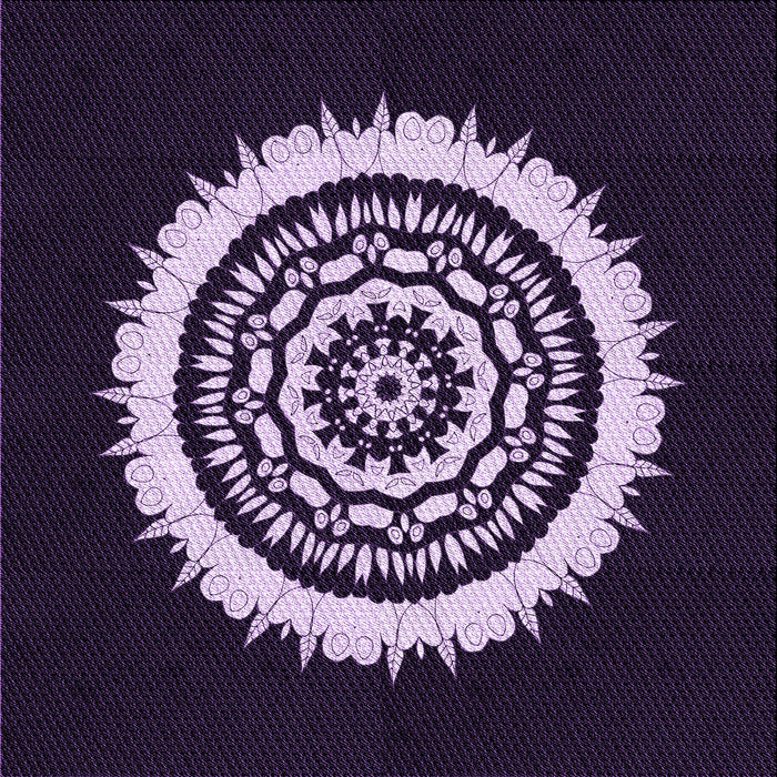 Round Machine Washable Transitional Lavender Purple Rug, wshpat1959pur