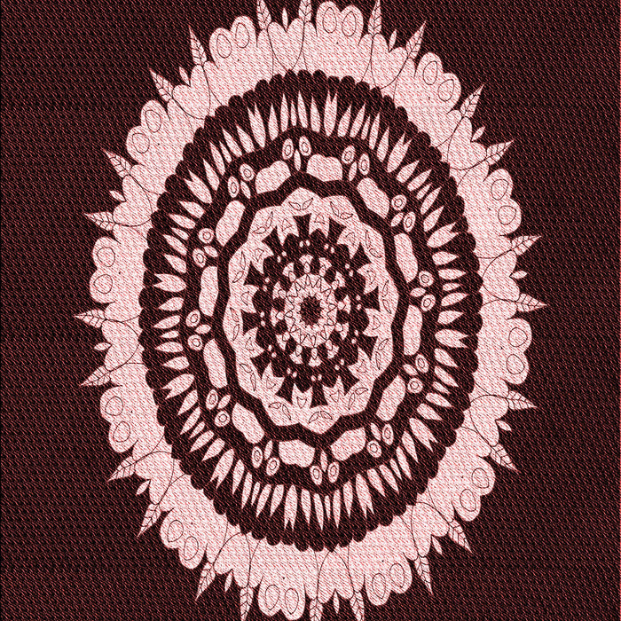 Patterned Chocolate Brown Rug, pat1959rd