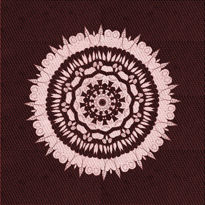 Round Patterned Chocolate Brown Rug, pat1959rd