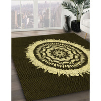 Patterned Black Rug, pat1959yw