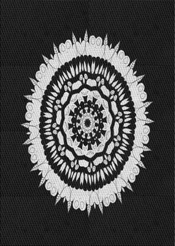 Patterned Black Novelty Rug, pat1959