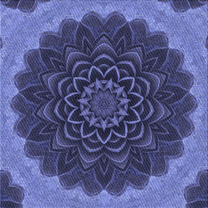 Round Machine Washable Transitional Light Slate Blue Rug, wshpat196blu