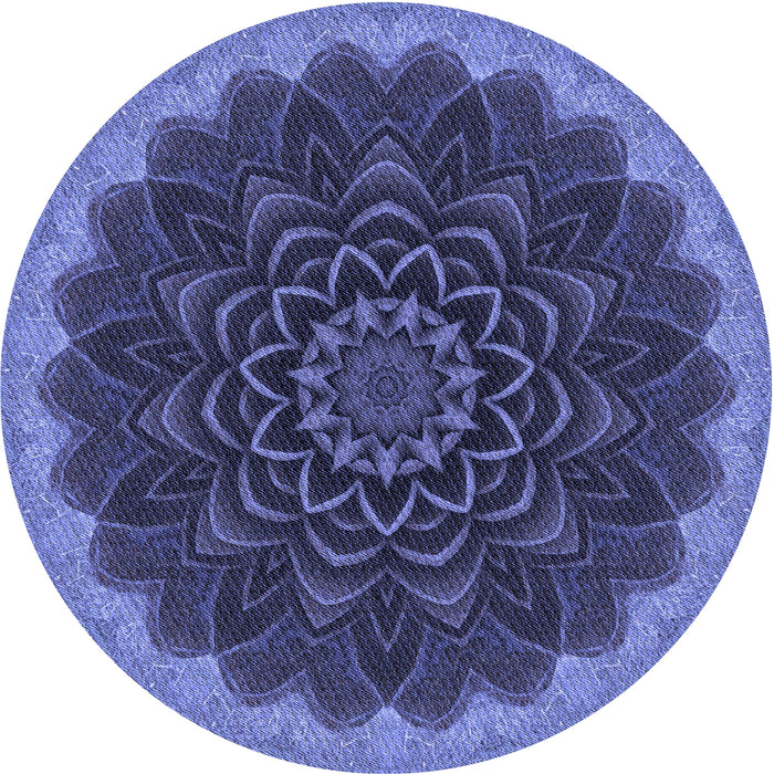 Square Machine Washable Transitional Light Slate Blue Rug in a Living Room, wshpat196blu