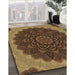 Patterned Cinnamon Brown Rug in Family Room, pat196brn