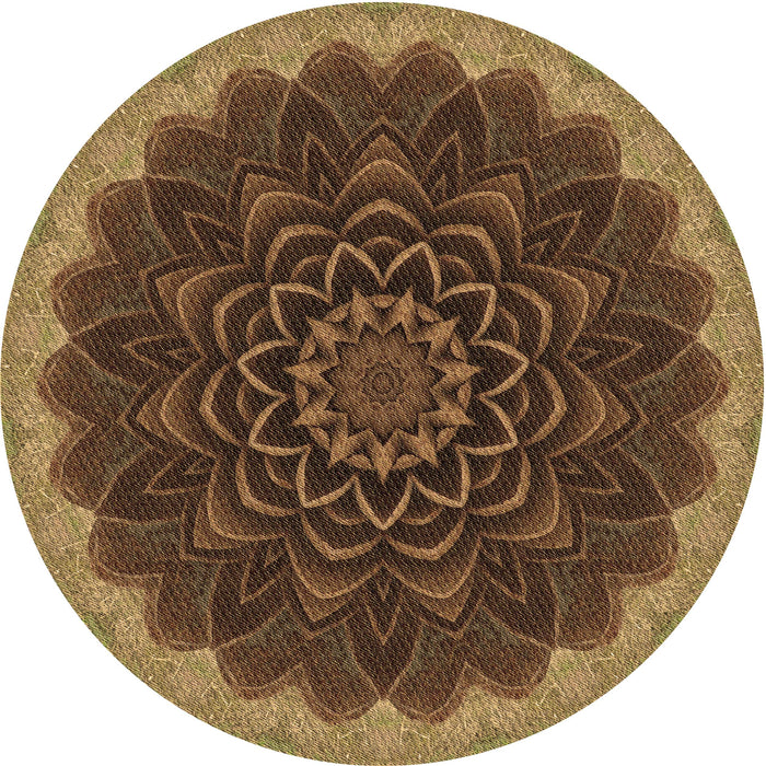 Square Machine Washable Transitional Cinnamon Brown Rug in a Living Room, wshpat196brn