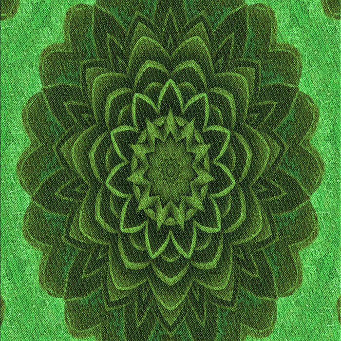 Patterned Deep Emerald Green Rug, pat196grn