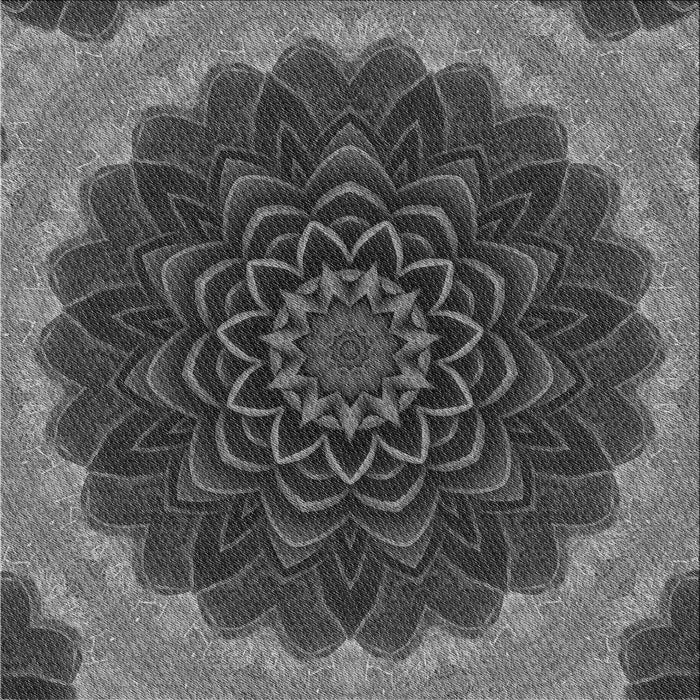 Round Machine Washable Transitional Dark Gray Black Rug, wshpat196gry