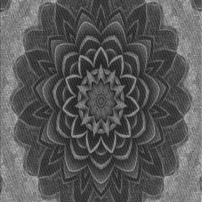 Patterned Dark Gray Black Rug, pat196gry