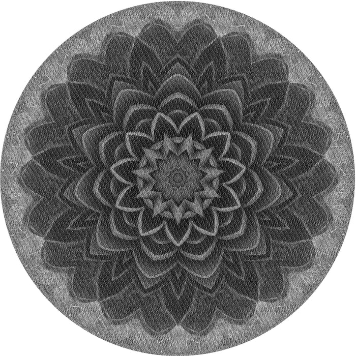 Square Machine Washable Transitional Dark Gray Black Rug in a Living Room, wshpat196gry