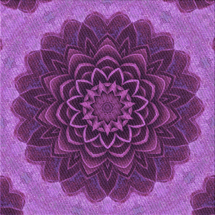 Round Patterned Purple Rug, pat196pur