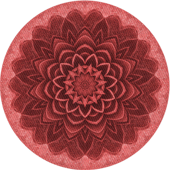 Square Patterned Tomato Red Rug, pat196rd