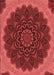 Machine Washable Transitional Tomato Red Rug, wshpat196rd