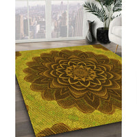 Patterned Red Brown Rug, pat196yw