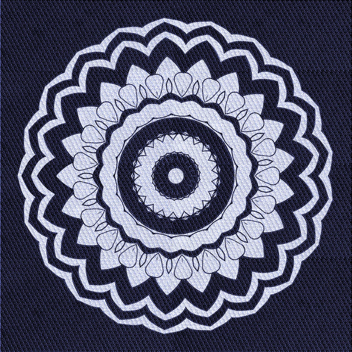 Round Machine Washable Transitional Night Blue Rug, wshpat1960blu