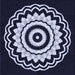 Round Machine Washable Transitional Night Blue Rug, wshpat1960blu