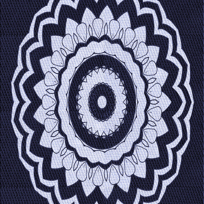 Patterned Night Blue Rug, pat1960blu