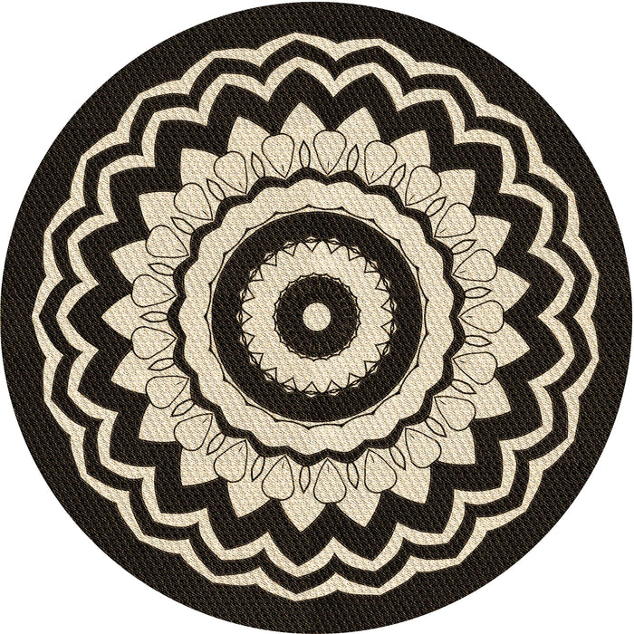 Square Patterned Camel Brown Rug, pat1960brn