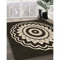 Patterned Camel Brown Rug, pat1960brn