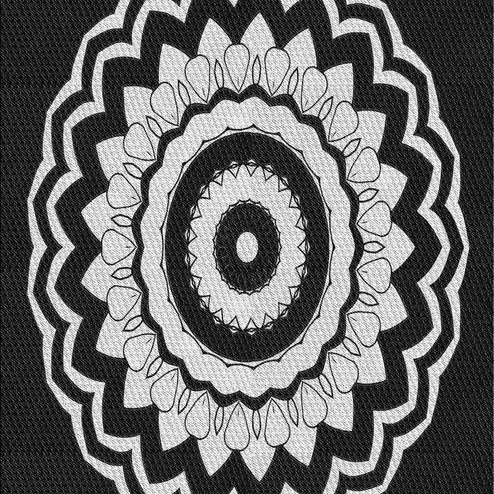 Machine Washable Transitional Black Rug, wshpat1960gry