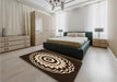 Patterned Light Copper Gold Rug in a Bedroom, pat1960org