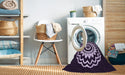 Machine Washable Transitional Deep Purple Rug in a Washing Machine, wshpat1960pur