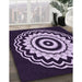 Patterned Deep Purple Rug in Family Room, pat1960pur