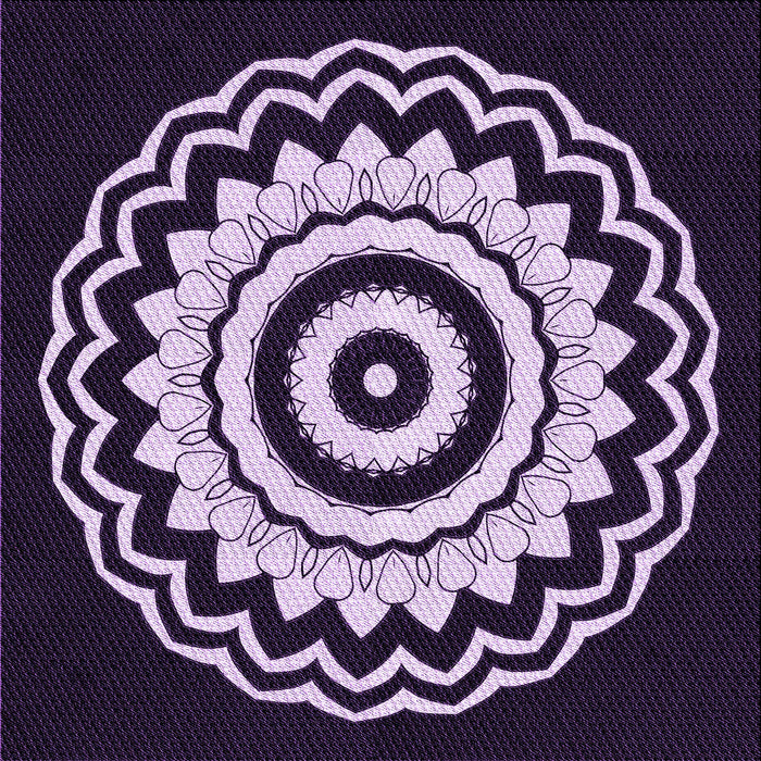 Round Patterned Deep Purple Rug, pat1960pur