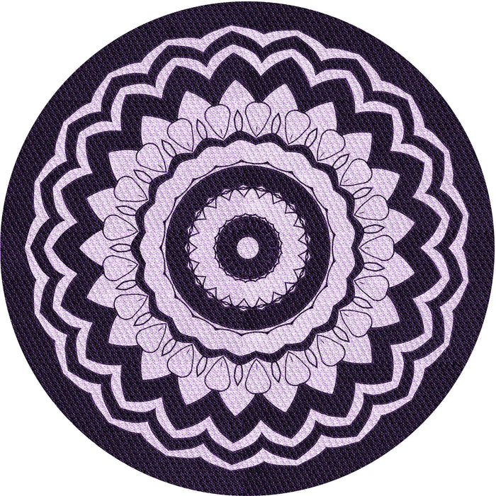 Square Machine Washable Transitional Deep Purple Rug in a Living Room, wshpat1960pur