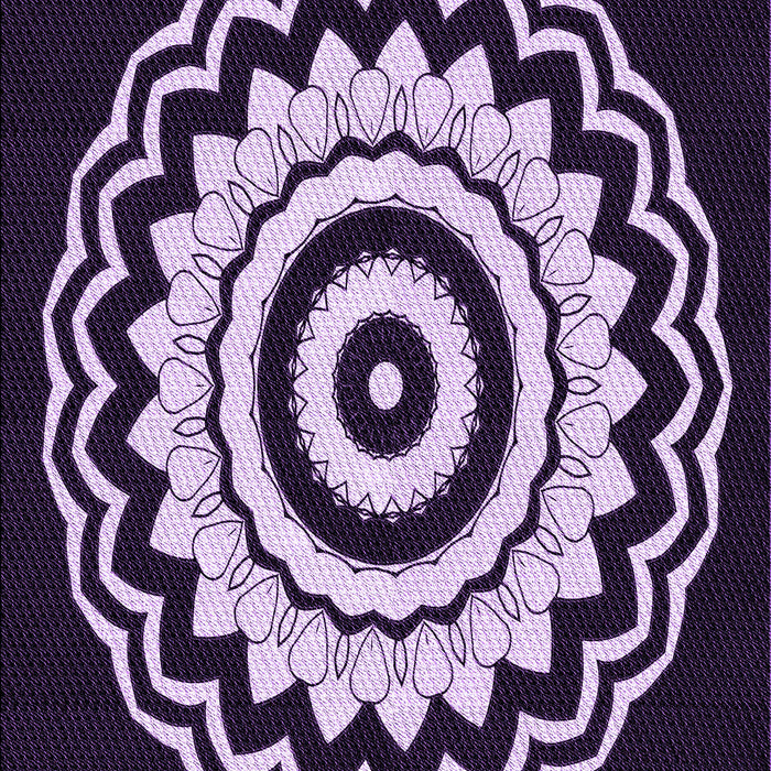 Machine Washable Transitional Deep Purple Rug, wshpat1960pur