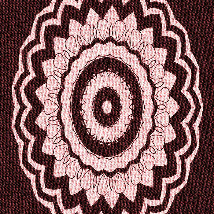 Patterned Chocolate Brown Rug, pat1960rd