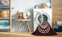 Machine Washable Transitional Chocolate Brown Rug in a Washing Machine, wshpat1960rd