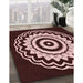 Patterned Chocolate Brown Rug in Family Room, pat1960rd