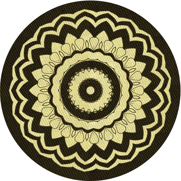 Square Patterned Midnight Gray Rug, pat1960yw