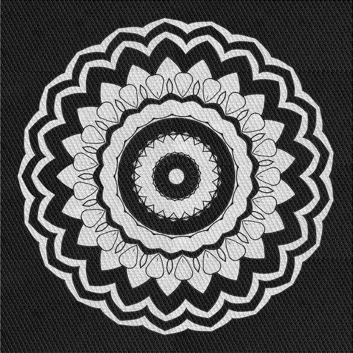 Square Patterned Dark Gray Novelty Rug, pat1960