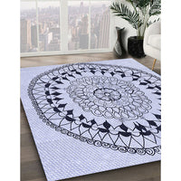 Patterned Lavender Blue Rug, pat1962blu