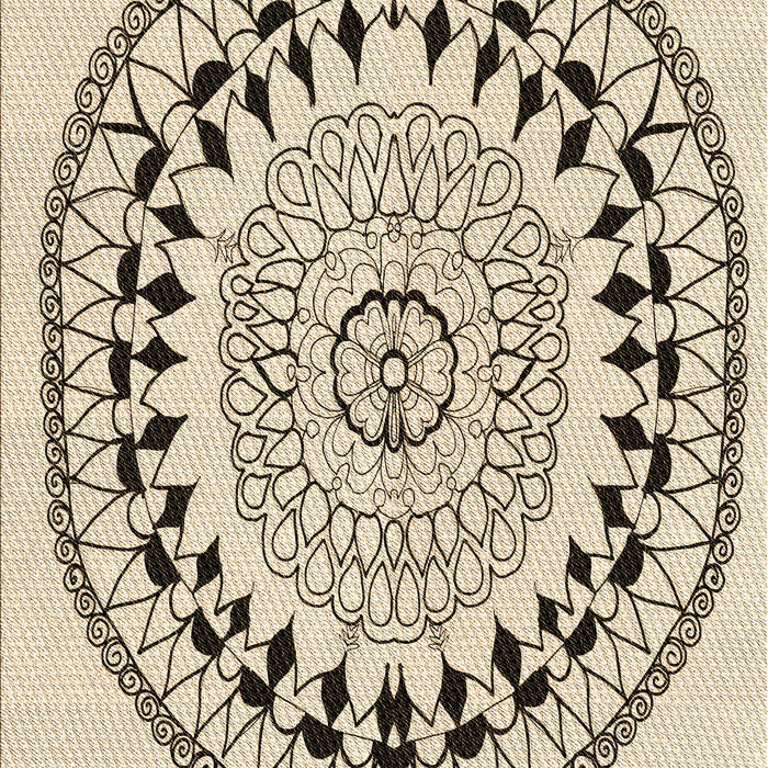 Machine Washable Transitional Brown Rug, wshpat1962brn