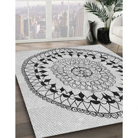 Patterned Platinum Gray Rug, pat1962gry