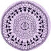 Square Machine Washable Transitional Purple Flower Purple Rug in a Living Room, wshpat1962pur