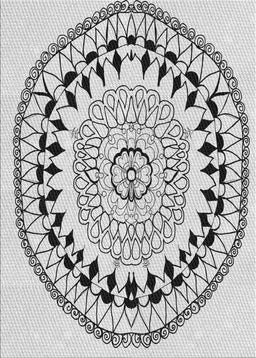 Patterned Gray Novelty Rug, pat1962