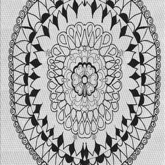 Patterned Gray Novelty Rug, pat1962