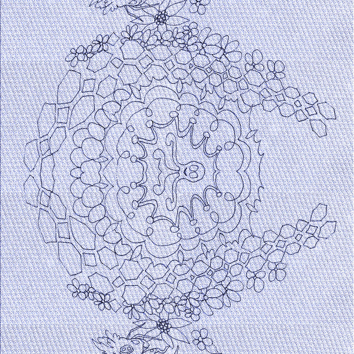 Patterned Lavender Blue Rug, pat1963blu