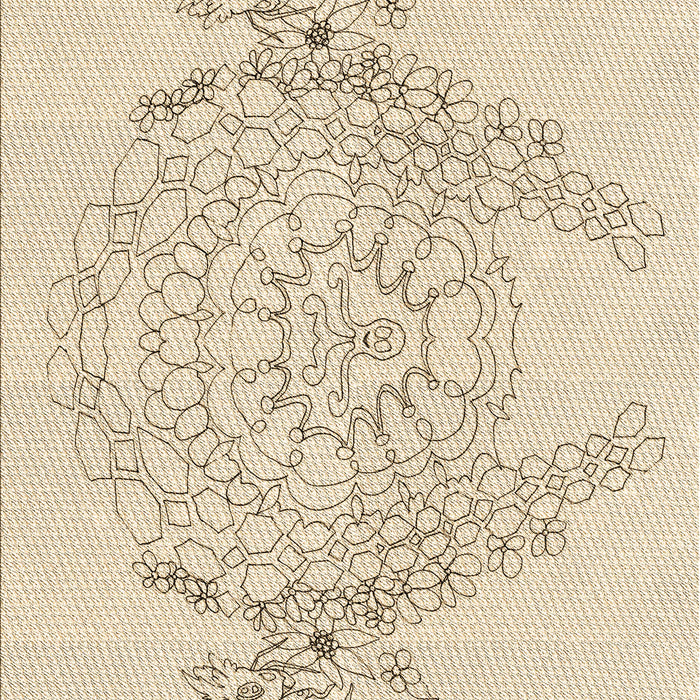 Machine Washable Transitional Moccasin Beige Rug, wshpat1963brn