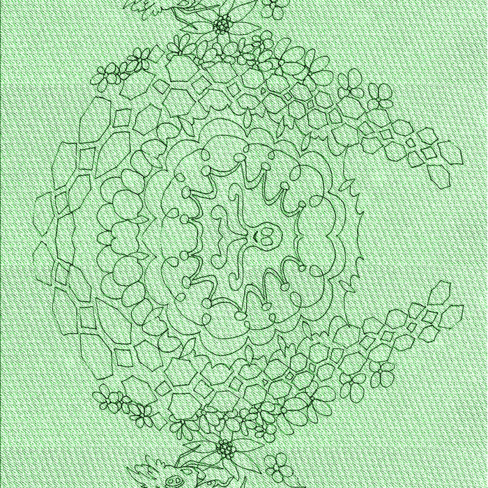 Patterned Mint Green Rug, pat1963grn