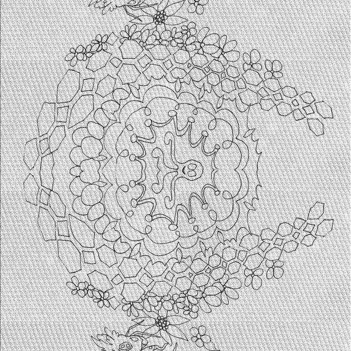 Patterned Platinum Gray Rug, pat1963gry