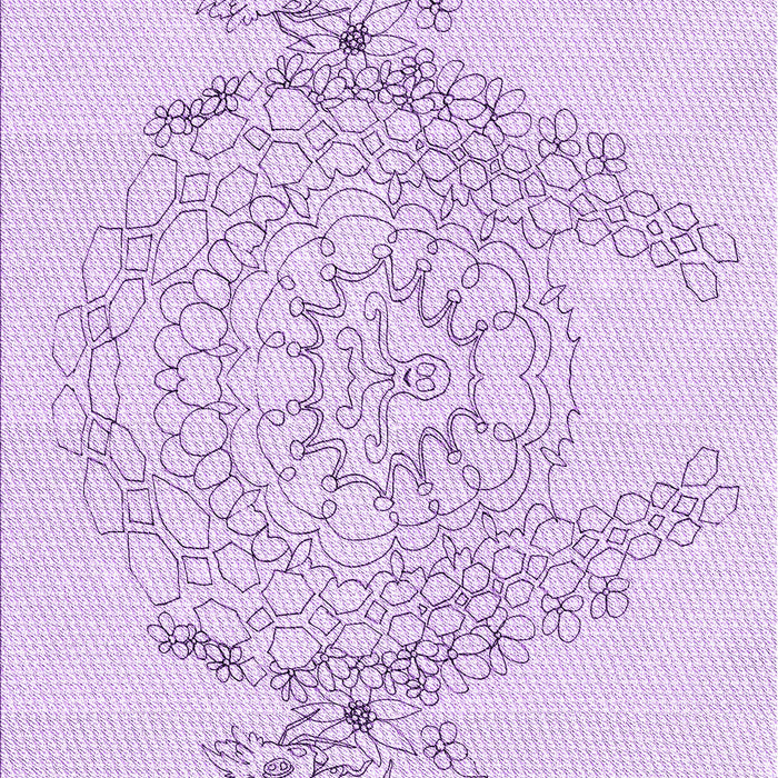 Patterned Bright Lilac Purple Rug, pat1963pur