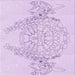 Round Patterned Bright Lilac Purple Rug, pat1963pur