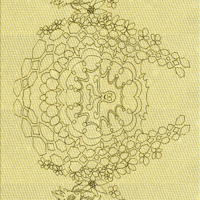 Patterned Sun Yellow Rug, pat1963yw
