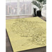 Machine Washable Transitional Sun Yellow Rug in a Family Room, wshpat1963yw