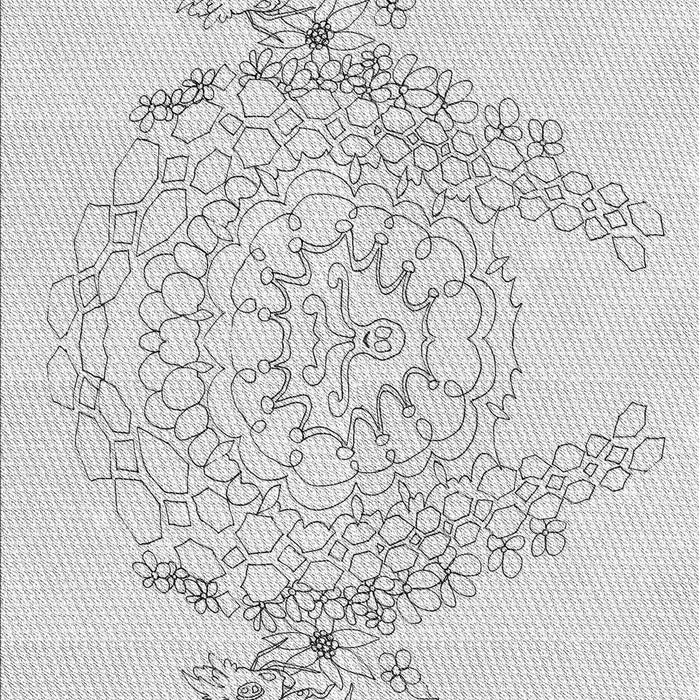 Patterned Off-White Novelty Rug, pat1963