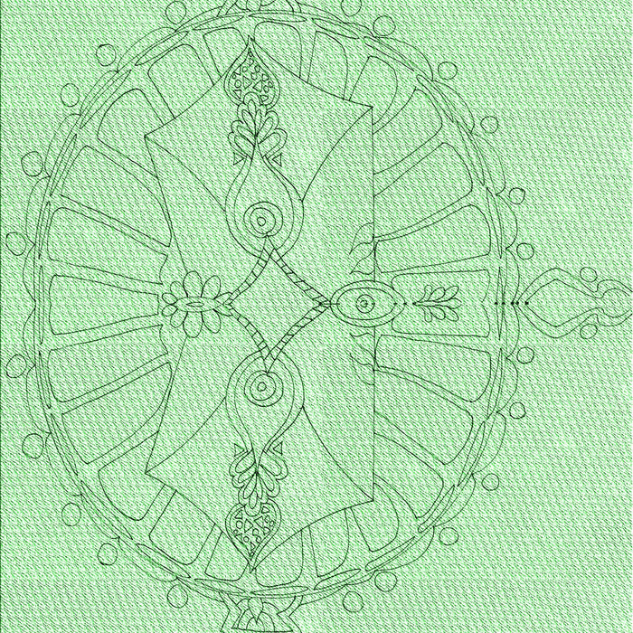 Patterned Mint Green Rug, pat1964grn